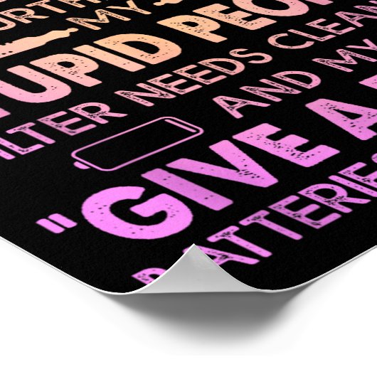 Attention I Am Out Of Order Until Further Notice M Poster (Ecke)