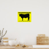Attention Vegetarians Funny Meat Lovers Poster Sig (Küche)
