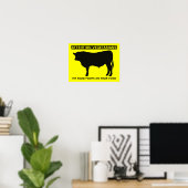 Attention Vegetarians Funny Meat Lovers Poster Sig (Heimbüro)