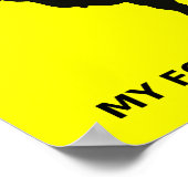 Attention Vegetarians Funny Meat Lovers Poster Sig (Ecke)