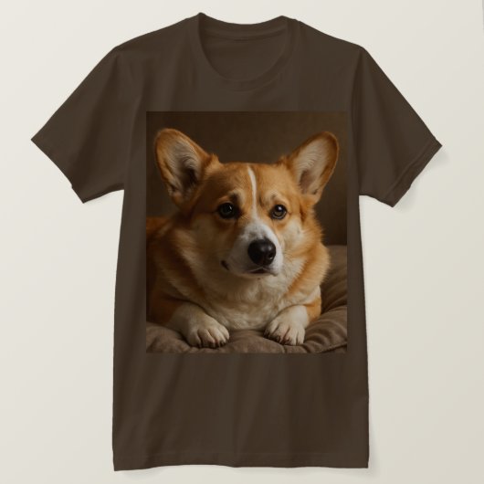 Attentive Corgi T-Shirt (Design vorne)