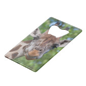 Attentive Giraffe Geldkarten Flaschenöffner (Rückseite Schrägansicht)