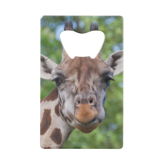 Attentive Giraffe Geldkarten Flaschenöffner (Rückseite)