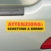 ATTENZIONE: SCHETTINO A BORDO! AUTOAUFKLEBER (Auf Auto)