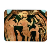 Attic Red Figur Vase zeigt einen Soldaten, der p Magnet (Horizontal)