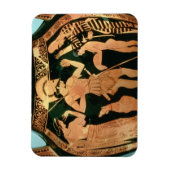 Attic Red Figur Vase zeigt einen Soldaten, der p Magnet (Vertikal)