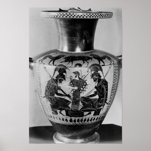 Attic schwarze Figur Hydra Poster (Vorne)