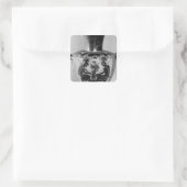 Attic schwarze Figur Hydra Quadratischer Aufkleber (Tasche)