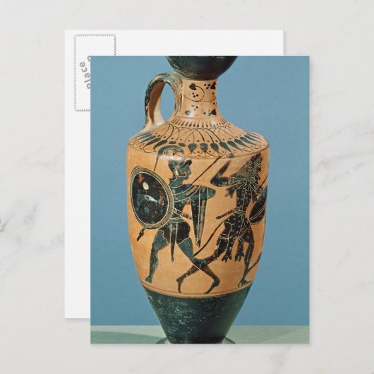 Attic Style Lekythos Postkarte (Vorne/Hinten)