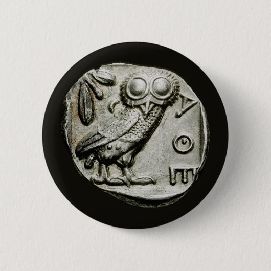 Attica Tetradrachm Owlthena Button (Vorderseite)