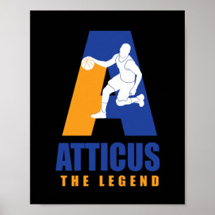 Atticus Custom Player Basketball Ihr Name The Leg Poster
