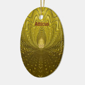 ATTICUS ~ EASTER EGG ~ FRAKTAL Gold Ripples ~ Keramik Ornament (Links)