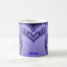 ATTICUS ~ Lila Herz-Kaffee-Tasse Kaffeetasse