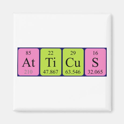 Atticus Periodenmagnet Magnet (Vorne)