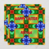 ATTICUS ~ Personalisiertes Osterkartenmuster ~ Feiertagskarte (Vorne/Hinten)