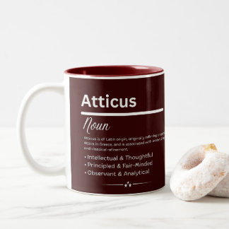Atticus Personalized Name Zweifarbige Tasse