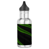 ATTICUS ~ Schwarz und Fluorgrün Edelstahlflasche (Links)