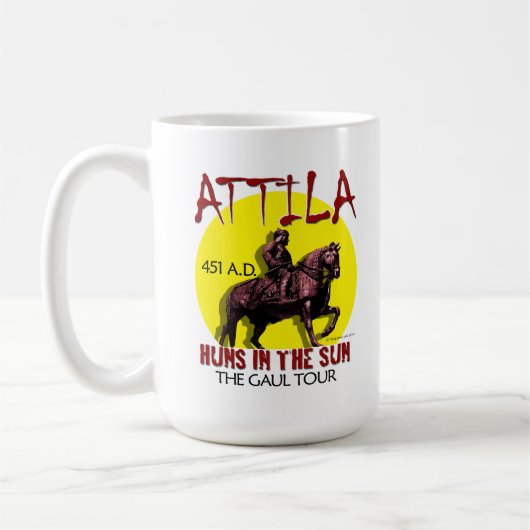 Attila "Hunnen im Sun bereisen" Tassen/Glas Kaffeetasse (Links)
