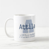 Attila Name bedeutet Monogramm A blau Kaffeetasse (Links)