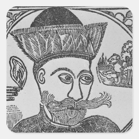 Attila the Hun Quadratischer Aufkleber (Vorderseite)