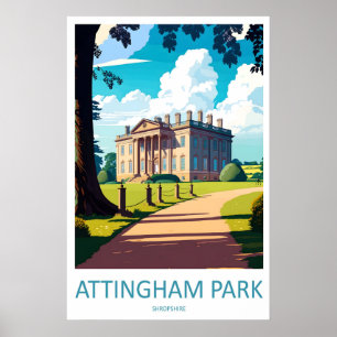 Attingham Park Vintage Reiseposter Skigebiet Natio Poster