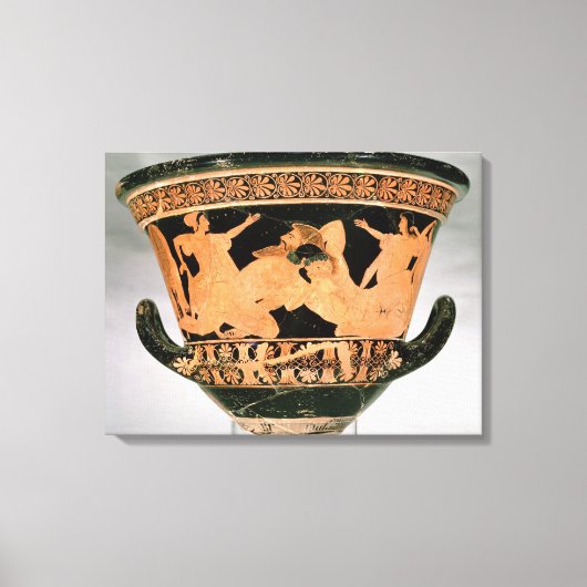 Attische Kalyxkrater mit roter Figur und Herakles Leinwanddruck (Vorderseite)