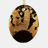 Attische rote Figur kylix, die Dionysos und die Keramik Ornament (Rechts)