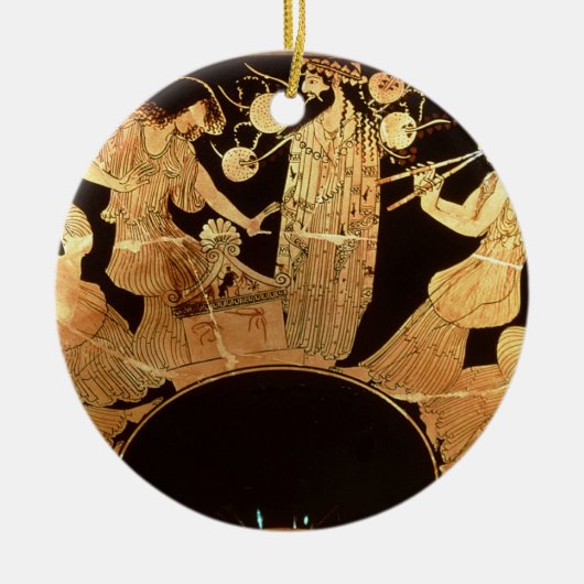 Attische rote Figur kylix, die Dionysos und die Keramik Ornament (Vorne)
