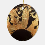 Attische rote Figur kylix, die Dionysos und die Keramik Ornament (Links)