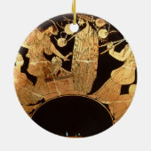 Attische rote Figur kylix, die Dionysos und die Keramik Ornament (Hinten)
