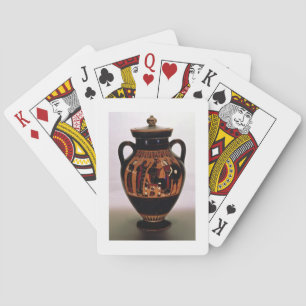 Attische schwarze Figur-Amphora, die die Geburt vo Spielkarten