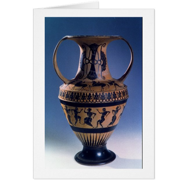 Attische schwarze Figur Amphora mit Tänzerin, c.53 (Vorne)