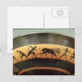 Attische schwarze Figur Postkarte (Vorne/Hinten)