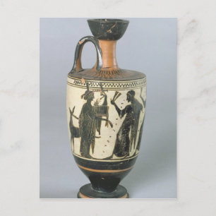 Attische Schwarzfigurlekythos Postkarte