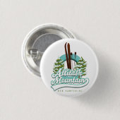 Attitash neues hampshire-Ski-Logo Button (Vorne & Hinten)