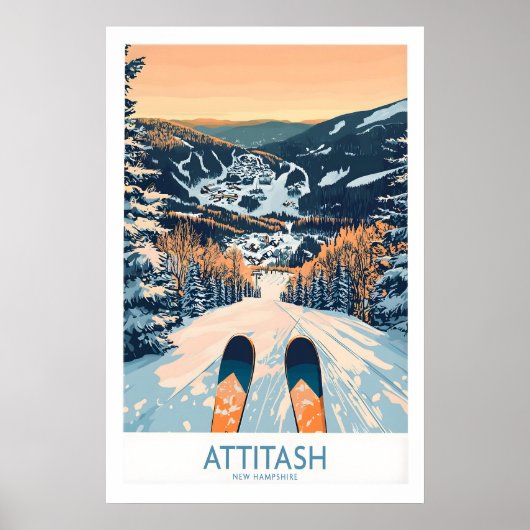 Attitash Ski Kunst Druck 1 Poster (Vorne)