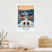 Attitash Ski Kunst Druck 1 Poster (Küche)