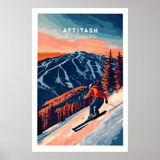 Attitash Ski Wandkunst 1 Poster (Vorne)