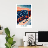 Attitash Ski-Wandkunst-Druck 1 Poster (Heimbüro)