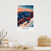 Attitash Ski-Wandkunst-Druck 1 Poster (Küche)