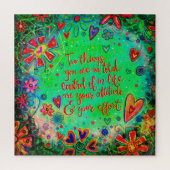 Attitude and Effort Fun Floral Inspiration Puzzle (Vertikal)