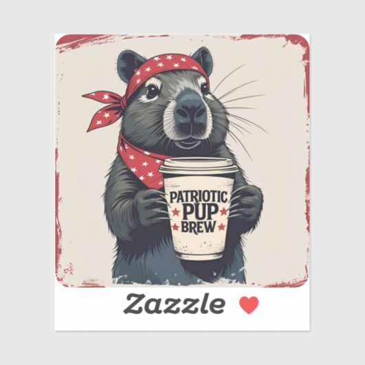 Attitude Capybara Sticker (Blatt)