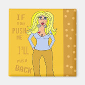 Attitude Cartoon Girl Magnet (Vorne)