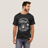 Attitude Check Cat Design With Coffee And Playful T-Shirt (Vorne ganz)