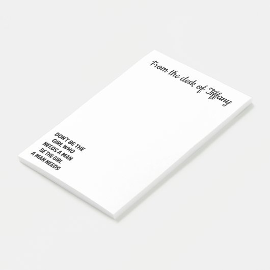 Attitude Confidence Zitat Feminist Girl Power Post-it Klebezettel (angewinkelt)