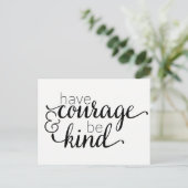 Attitude Courage Life Motivierend Typografy Postkarte (Stehend Vorderseite)