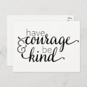Attitude Courage Life Motivierend Typografy Postkarte (Vorne/Hinten)