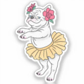 Attitude En Pointe | Individuell-geschnittener Vin Aufkleber (Vorderseite)