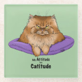 Attitude has Catitude Glasuntersetzer (Vorderseite)