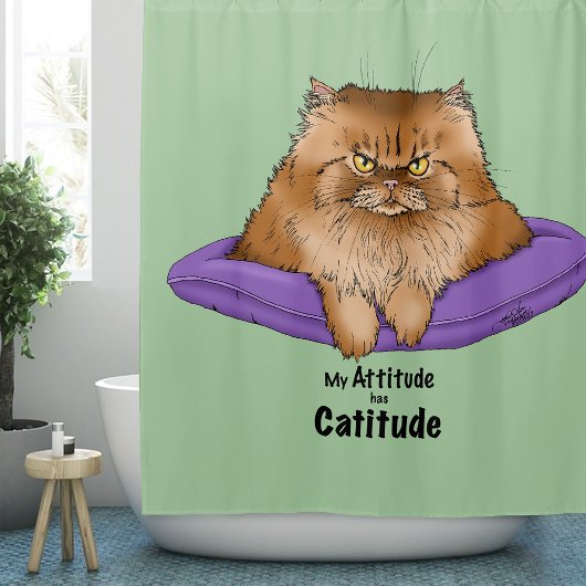 Attitude hat Katitude Duschvorhang